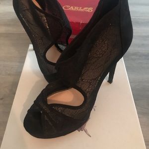 Jessica Simpson Black Peep Toe Heels